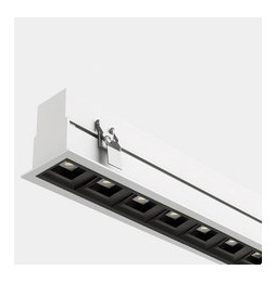 LedsC4 - Sistema lineal Infinite Pro 854mm Recessed Opticell 22.02W blanco cálido 3000K CRI 80 Casambi blanco IP44 3381lm