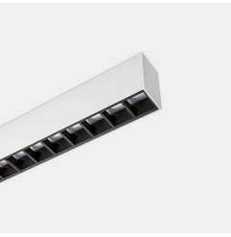 LedsC4 - Sistema lineal Infinite Pro 854mm Surface Hexa-Cell 12.8W blanco cálido 3000K CRI 80 DALI-2/PUSH negro IP40 609lm