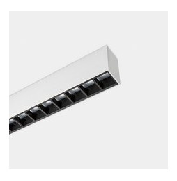 LedsC4 - Sistema lineal Infinite Pro 854mm Surface Hexa-Cell 12.8W blanco cálido 3000K CRI 90 DALI-2/PUSH gris IP40 480lm