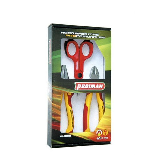 PROIMAN - Kit alicate 180+cortante 180+tijera especial