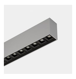 LedsC4 - Sistema lineal Infinite Pro 854mm Surface Opticell 10.68W blanco cálido 3000K CRI 80 DALI-2/PUSH gris IP40 1751lm