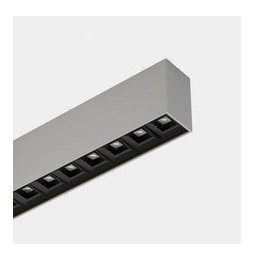 LedsC4 - Sistema lineal Infinite Pro 854mm Surface Opticell 22.02W blanco cálido 3000K CRI 80 DALI-2/PUSH gris IP40 3381lm