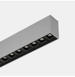 LedsC4 - Sistema lineal Infinite Pro 854mm Surface Opticell 22.02W blanco cálido 3000K CRI 90 ON-OFF gris IP40 3043lm
