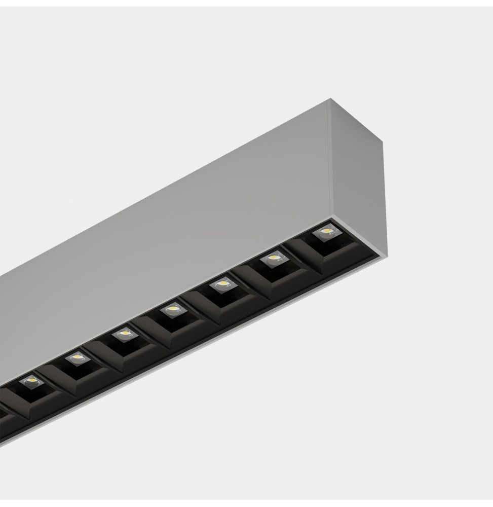 LedsC4 - Sistema lineal Infinite Pro 854mm Surface Opticell 22.02W blanco cálido 3000K CRI 90 ON-OFF gris IP40 3043lm LedsC4 - Sistema lineal Infinite Pro 854mm Surface Opticell 22.02W blanco cálido 3000K CRI 90 ON-OFF gris IP40 3043lm