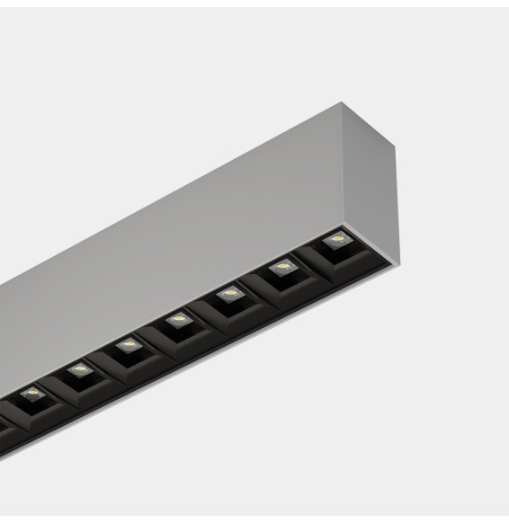 LedsC4 - Sistema lineal Infinite Pro 854mm Surface Opticell 22.02W blanco neutro 4000K CRI 90 Casambi gris IP40 3043lm