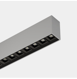 LedsC4 - Sistema lineal Infinite Pro 854mm Surface Opticell 22.02W blanco neutro 4000K CRI 80 DALI-2/PUSH gris IP40 3530lm