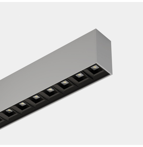 LedsC4 - Sistema lineal Infinite Pro 854mm Surface Opticell 22.02W blanco neutro 4000K CRI 80 Casambi gris IP40 3530lm