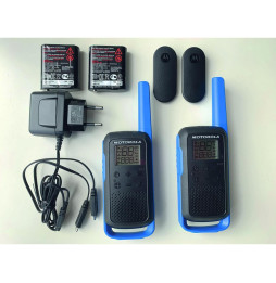 Kit radio comunicación Motorola T6+cargador+batería (2 unidades)
