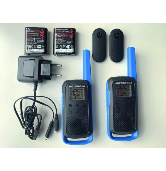 Kit radio comunicación Motorola T6+cargador+batería (2 unidades)