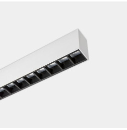 LedsC4 - Sistema lineal Infinite Pro 854mm Suspended Hexa-Cell 12.8W blanco cálido 3000K CRI 90 ON-OFF gris IP40 480lm