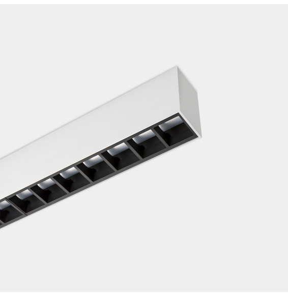 LedsC4 - Sistema lineal Infinite Pro 854mm Suspended Hexa-Cell 22.785W blanco cálido 3000K CRI 90 DALI-2/PUSH gris IP40 879lm