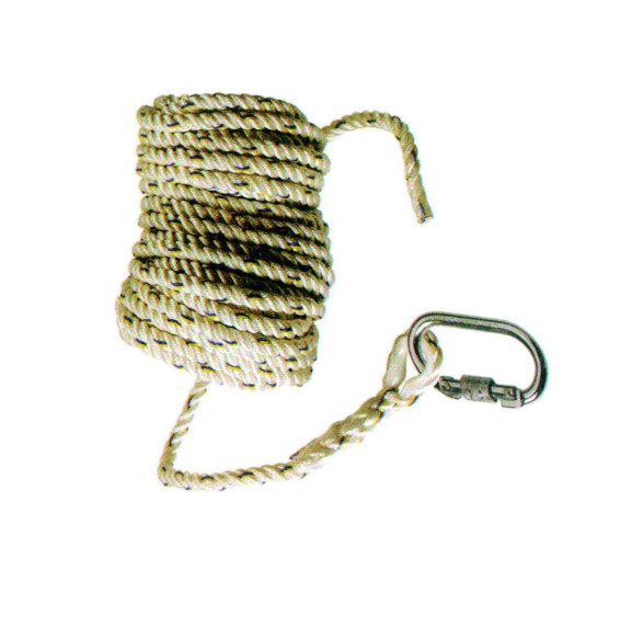 PROIMAN - Cuerda poliamida 14mm 30m con mosquetón rosca