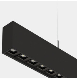 LedsC4 - Sistema lineal Infinite Pro 854mm Suspended Opticell 10.68W blanco neutro 4000K CRI 80 DALI-2/PUSH negro IP40 1829lm