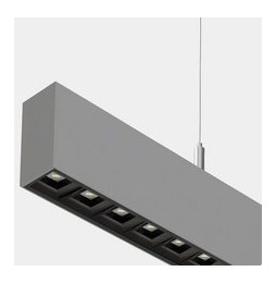 LedsC4 - Sistema lineal Infinite Pro 854mm Suspended Opticell 22.02W blanco cálido 3000K CRI 80 DALI-2/PUSH gris IP40 3381lm