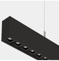 LedsC4 - Sistema lineal Infinite Pro 854mm Suspended Opticell 22.02W blanco cálido 3000K CRI 90 DALI D4i negro IP40 3043lm