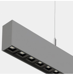 LedsC4 - Sistema lineal Infinite Pro 854mm Suspended Opticell 22.02W blanco neutro 4000K CRI 90 DALI-2/PUSH gris IP40 3043lm
