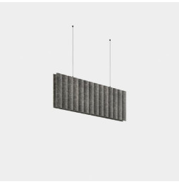 LedsC4 - Sistema lineal Infinite Pro Acoustic 1136mm Suspended Opticell 21.36W TW 2700K-6500K CRI 80 DALI DT8 Fieltro gris oscur