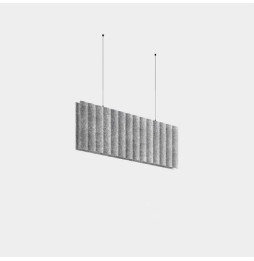 LedsC4 - Sistema lineal Infinite Pro Acoustic 1136mm Suspended Opticell 21.36W TW 2700K-6500K CRI 80 DALI DT8 Fieltro gris claro