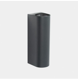 LedsC4 - Aplique IP66 Max emisión doble LED 31.5W blanco cálido 2700K ON-OFF gris urbano 3467lm