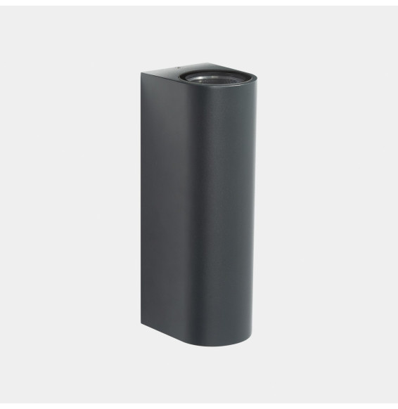 LedsC4 - Aplique IP66 Max emisión doble LED 31.5W blanco cálido 2700K ON-OFF gris urbano 3804lm