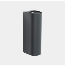 LedsC4 - Aplique IP66 Max emisión doble LED 31.5W blanco cálido 2700K ON-OFF gris urbano 3804lm