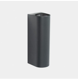 LedsC4 - Aplique IP66 Max emisión doble LED 31.5W blanco cálido 2700K ON-OFF gris urbano 3746lm