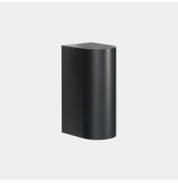 LedsC4 - Aplique IP66 Max emisión simple LED 17.3W blanco cálido 2700K ON-OFF negro 2047lm
