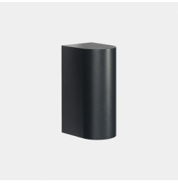 LedsC4 - Aplique IP66 Max emisión simple LED 17.3W blanco cálido 3000K DALI-2 negro 1985lm