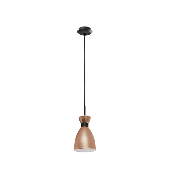FARO - Luminaria colgante retro 1xE14 20W cobre