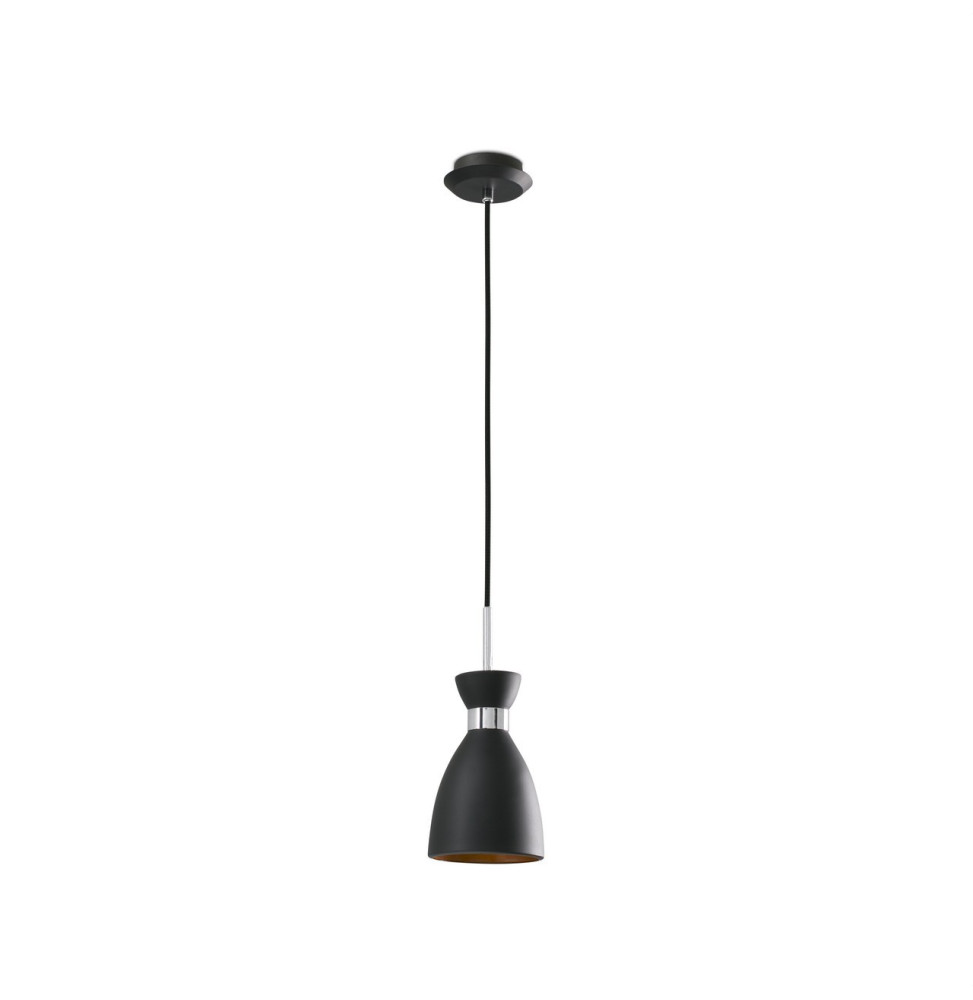 FARO - Luminaria colgante retro 1xE14 20W negro/rojo