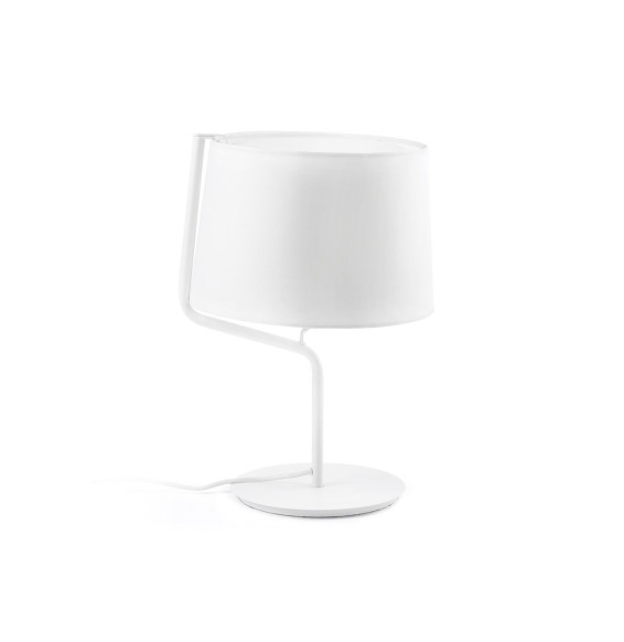 FARO - Luminaria sobremesa BERNI E27 20W blanco