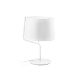 FARO - Luminaria sobremesa BERNI E27 20W blanco