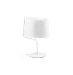 FARO - Luminaria sobremesa BERNI E27 20W blanco