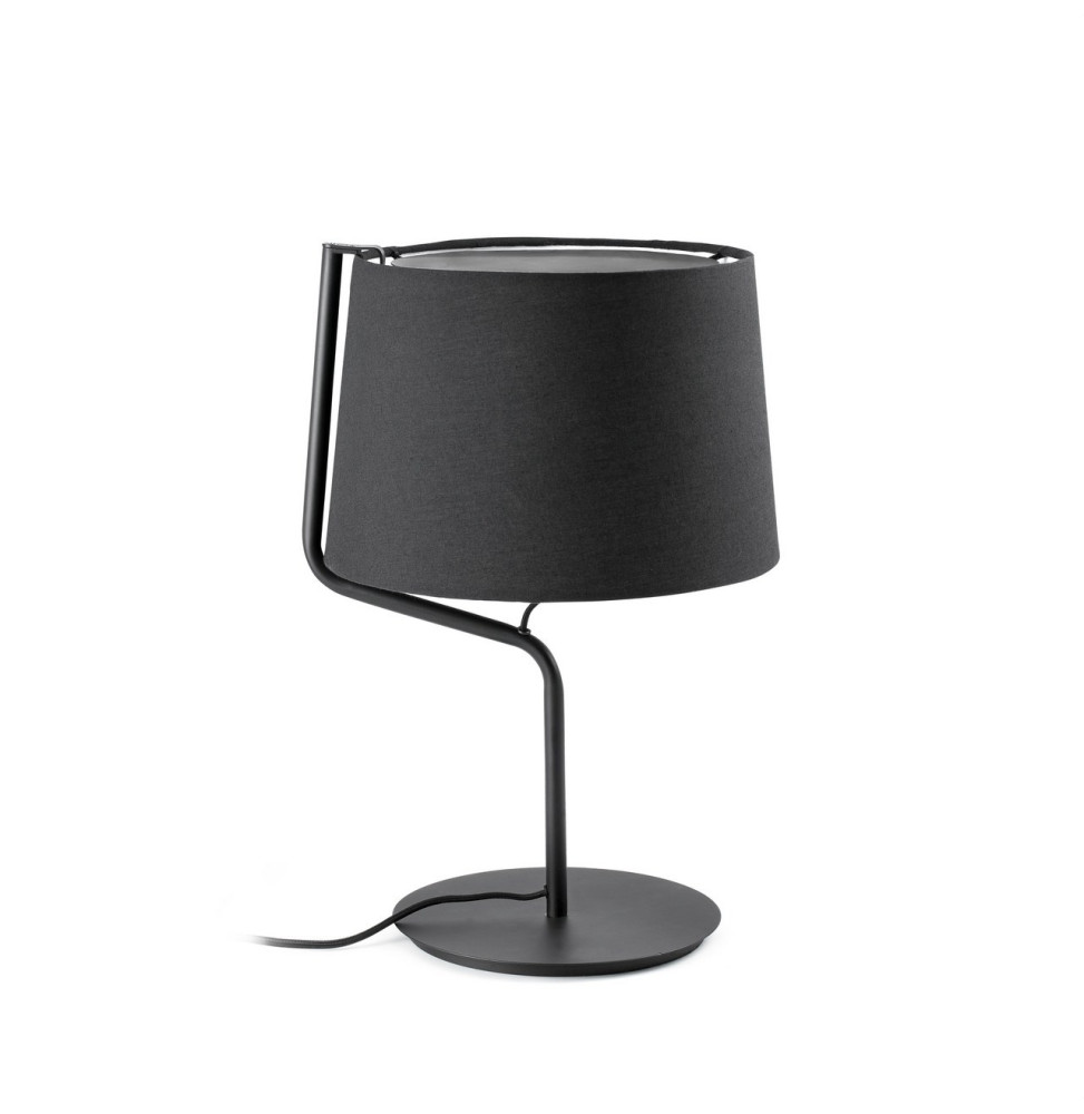 FARO - Luminaria sobremesa BERNI E27 20W negro
