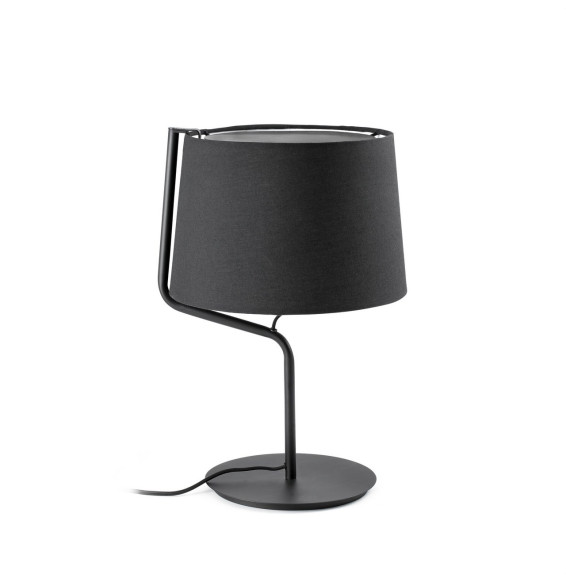 FARO - Luminaria sobremesa BERNI E27 20W negro