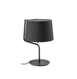 FARO - Luminaria sobremesa BERNI E27 20W negro