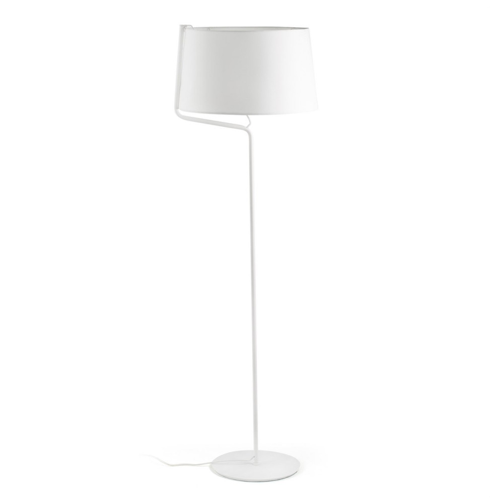 FARO - Luminaria pie salón BERNI E27 20W blanco
