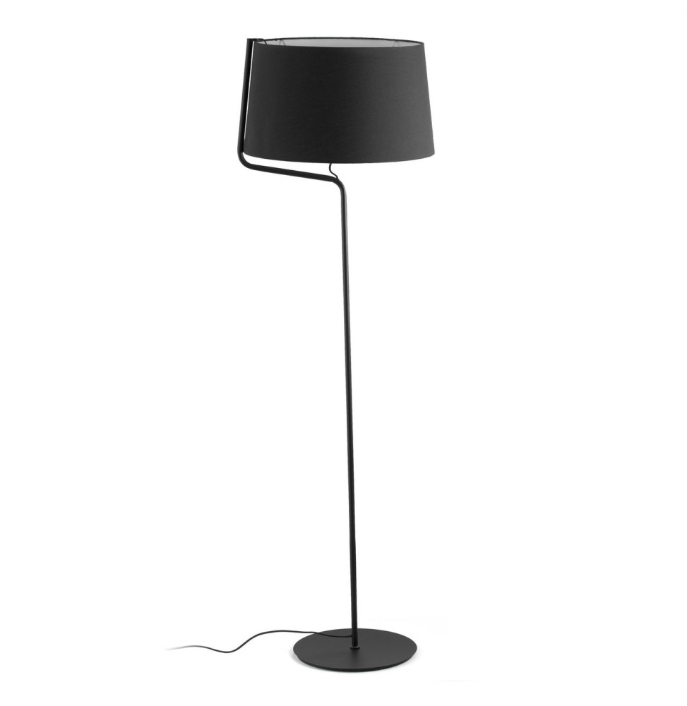 FARO - Luminaria pie salón BERNI E27 20W negro