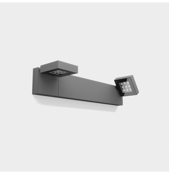 LedsC4 - Aplique IP66 Modis Double 800mm LED 18.3W blanco cálido 2700K Casambi negro 2368lm