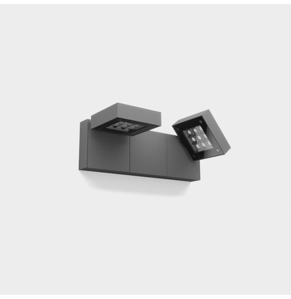 LedsC4 - Aplique IP66 Modis Double 430mm LED 18.3W blanco neutro 4000K DALI-2/PUSH verde abeto 2368lm