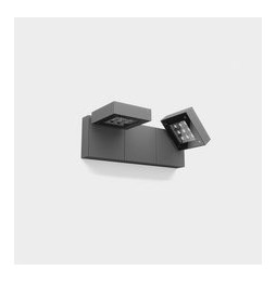 LedsC4 - Aplique IP66 Modis Double 430mm LED 18.3W blanco neutro 4000K DALI-2/PUSH verde abeto 2368lm