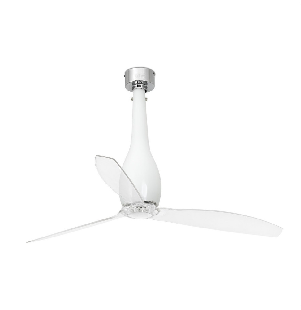 FARO - Ventilador ETERFAN diámetro 128cm blanco brillo palas transparente