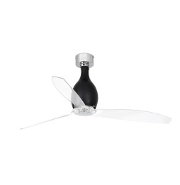 FARO - Ventilador MINI ETERFAN diámetro 128 negro mate palas transparente