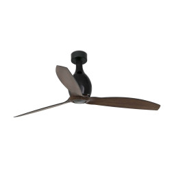 FARO - Ventilador MINI ETERFAN diámetro 128 negro mate palas madera