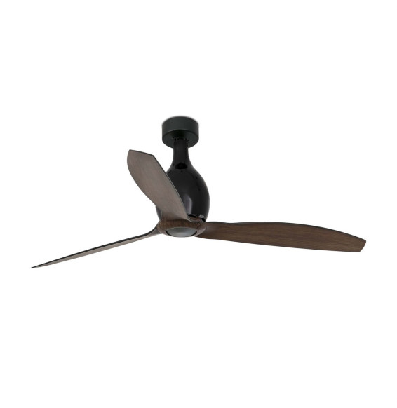 FARO - Ventilador MINI ETERFAN diámetro 128 negro mate palas madera
