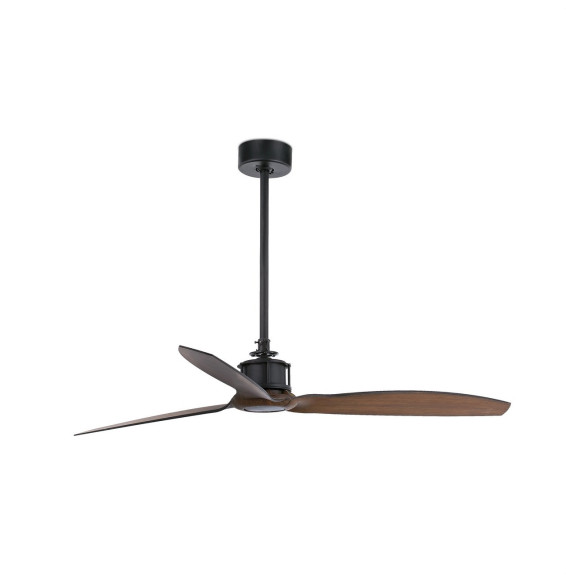 FARO - Ventilador JUST FAN diámetro 128 negro 3 palas nogal