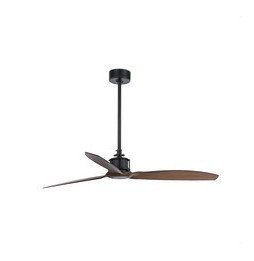 FARO - Ventilador JUST FAN diámetro 128 negro 3 palas nogal