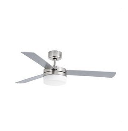FARO - Ventilador PANAY diámetro 122 3 palas 2xE14 40W níquel mate
