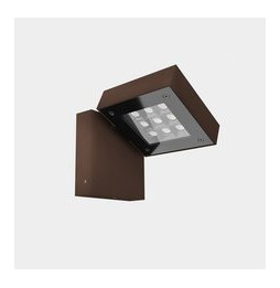 LedsC4 - Aplique IP66 Modis Simple LED 18.3W blanco cálido 2700K DALI-2/PUSH marrón 1184lm