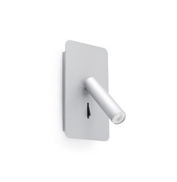 FARO - Aplique SUAU lector LED 3W 3000K gris plata